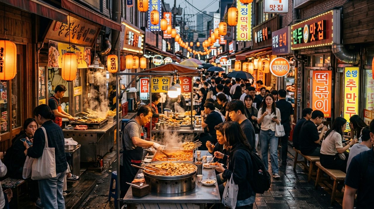 Vibrant Korean Night Market